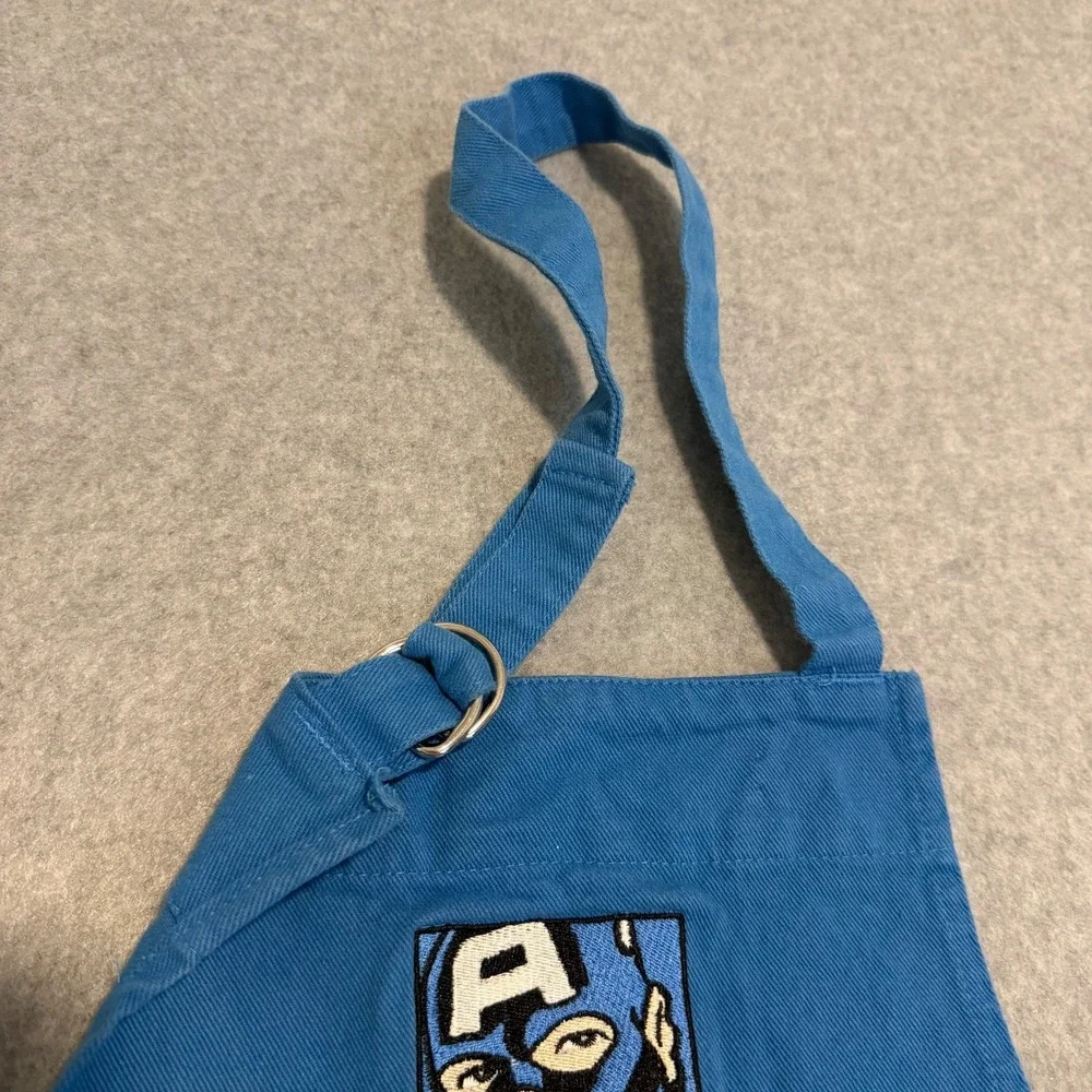 Williams-Sonoma Marvel Captain America Kids Blue Cotton Cooking Baking Apron